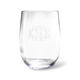 Monogrammed Tritan Acrylic Stemless Wine Glass Set- Script Monogram Image 2 of 2